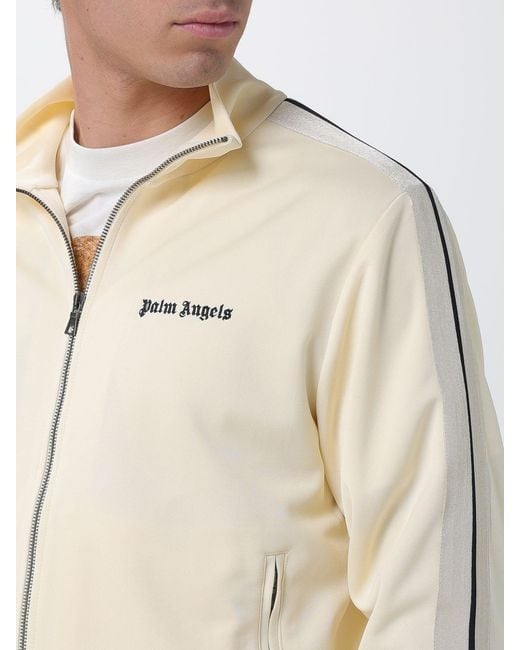 Palm Angels Natural Acetate Zip Sweatshirt for men