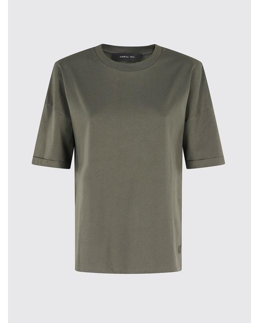 FEDERICA TOSI Green Basic Cotton T-Shirt