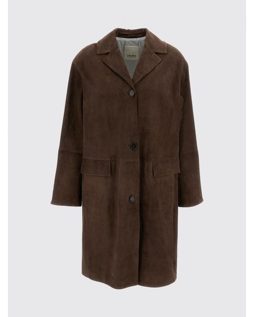 Max Mara Brown Ortensia Suede Coat