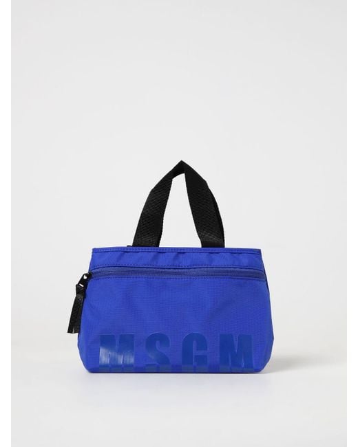 MSGM Blue Tote Bags