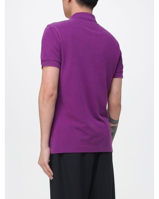Tom Ford Purple Basic Cotton Polo Shirt for men