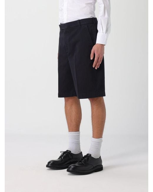 Thom Browne Blue Cotton Blend Chino Shorts for men