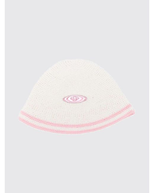 Casablanca Pink Crochet Cotton Hat