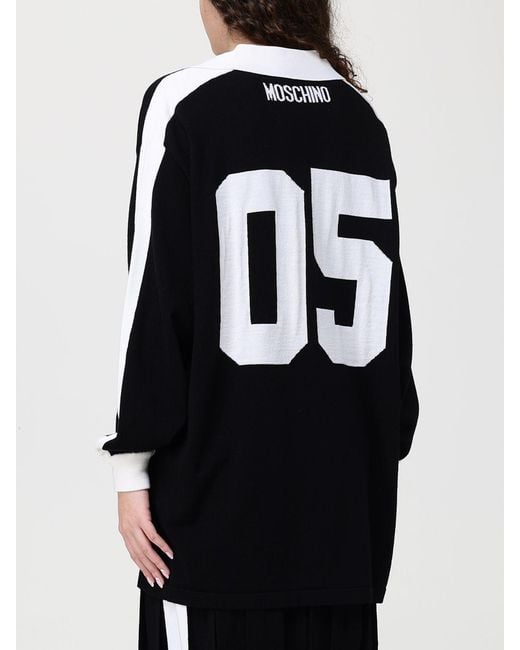 Moschino Couture Black 05 Wool Knit Polo Shirt