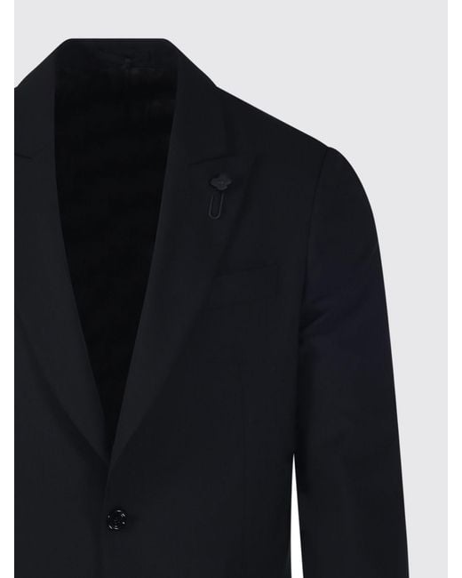 Lardini Blue Single-Breasted Virgin Wool Blazer for men