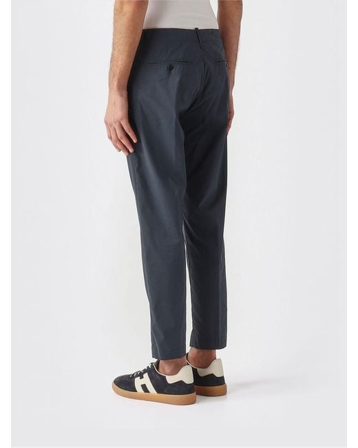Dondup Blue Cotton Slim Fit Pants for men
