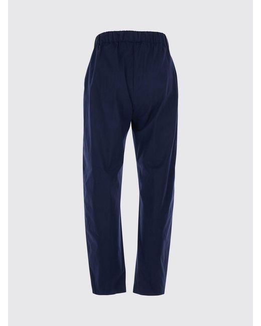Semicouture Blue Stretch Cotton Buddy Trousers