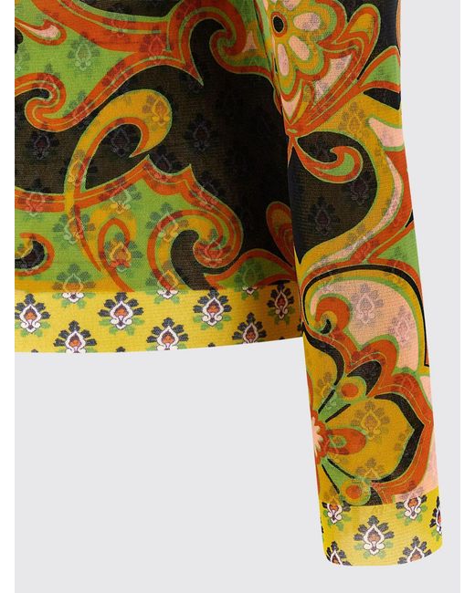 Top De Tejido Técnico Con Estampado Étnico Etro de color Green