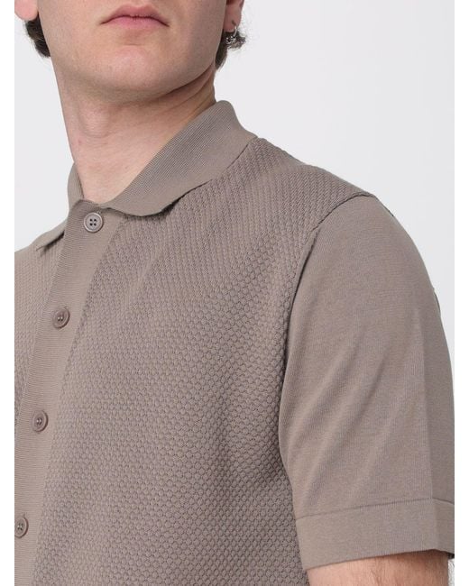 Kangra Gray Cotton Polo Shirt for men
