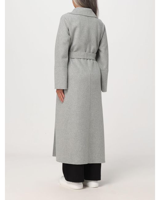 Cappotto in lana con cintura di Max Mara in Gray