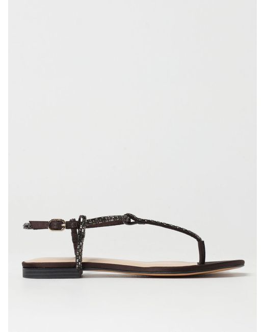 Twinset Brown Flat Sandals
