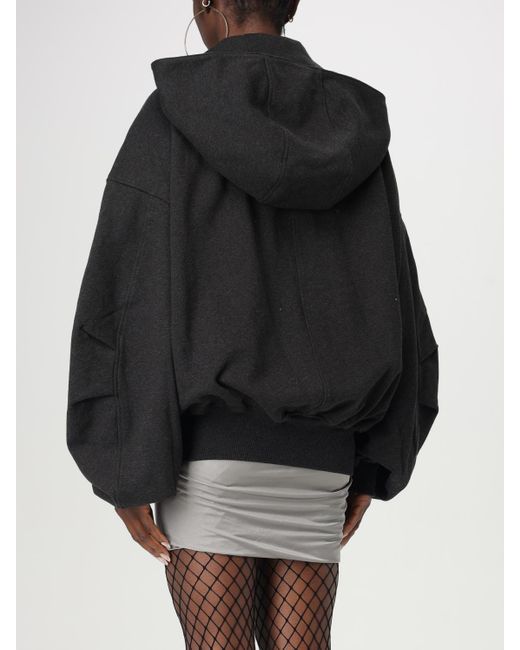 Felpa Con Cappuccio Oversize di The Attico in Black
