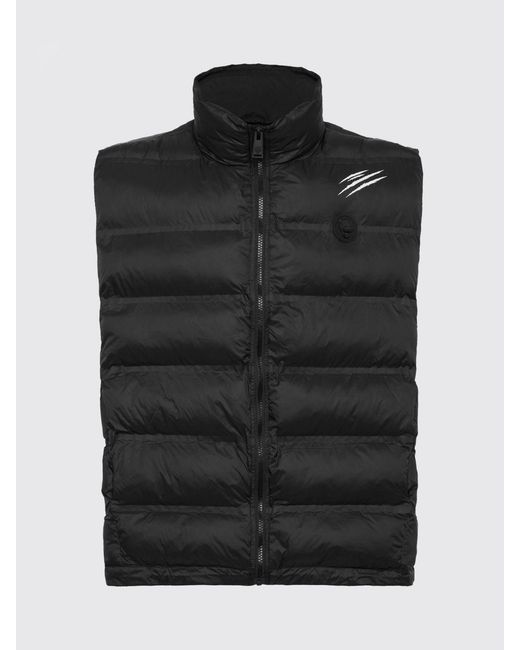 Philipp Plein Black Padded Nylon Vest for men