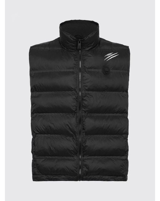 Philipp Plein Black Padded Nylon Vest for men