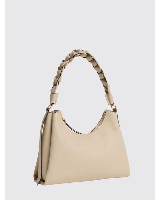 Coccinelle Natural Boheme Grained Leather Bag