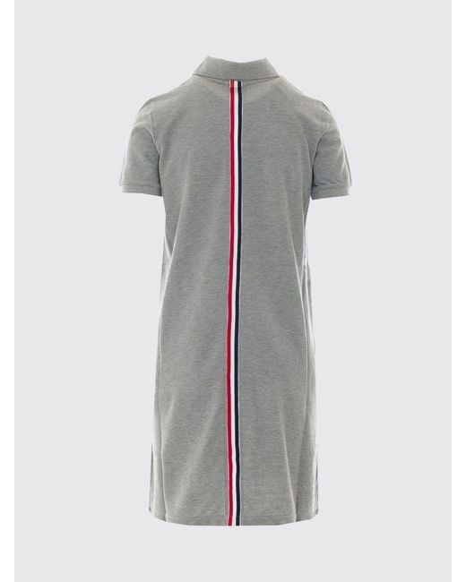 Thom Browne White 4-Bar Detail Cotton Mini Polo Dress