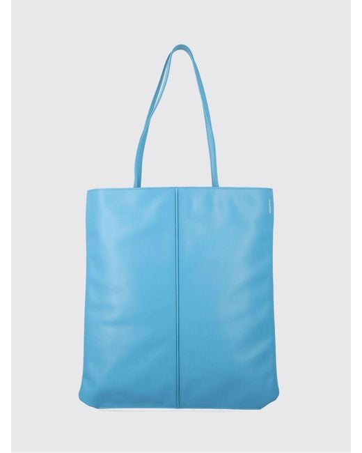 Jil Sander Blue Linea Leather Bag