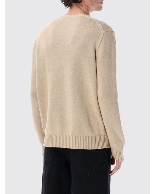 Polo Ralph Lauren Natural Cotton Crew-Neck Pullover With Logo for men