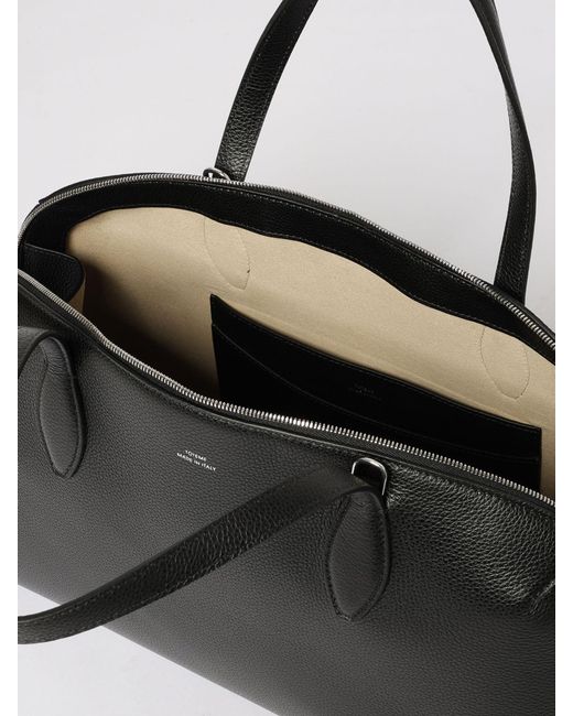 Totême  Black Medium Day Hammered Leather Bag