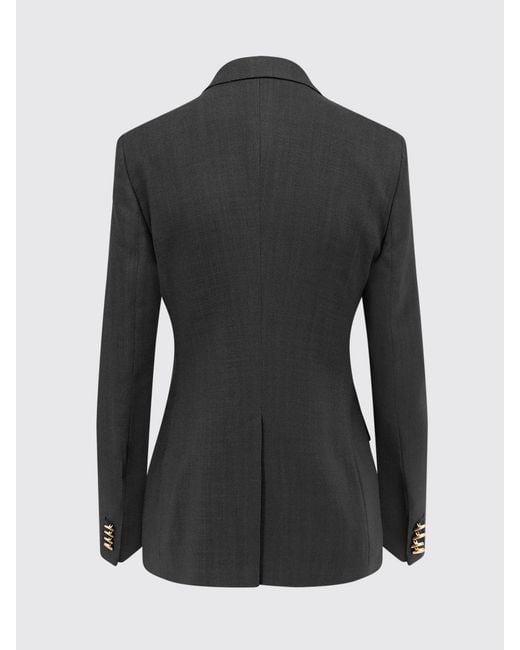 Tagliatore Gray Double-Breasted Viscose Blend Blazer