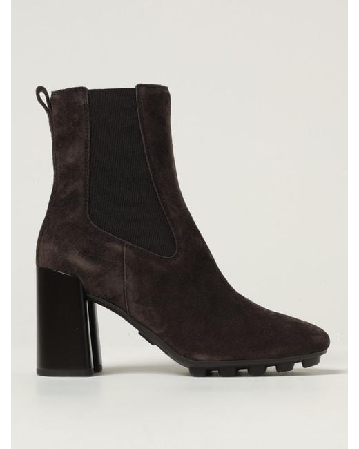 Hogan Black Flat Ankle Boots