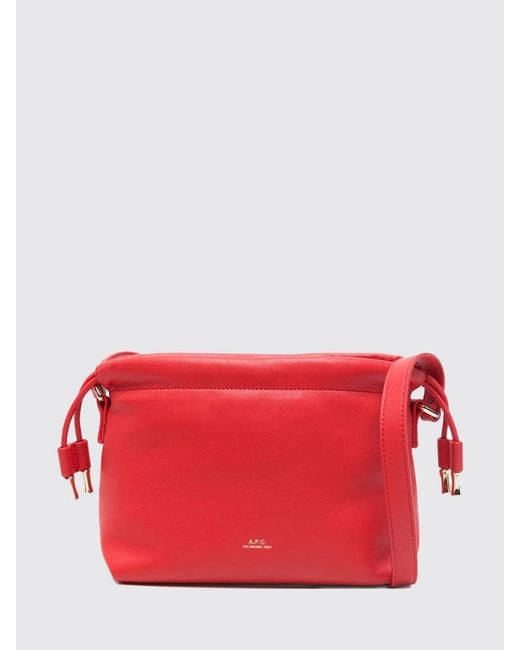 A.P.C. Red Ninon Faux Leather Bag