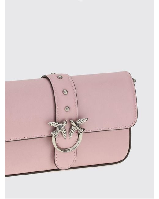 Pinko Pink Baby Love Bag One Slouchy Leather Bag