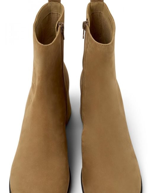 Camper Natural Kora Ankle Boots