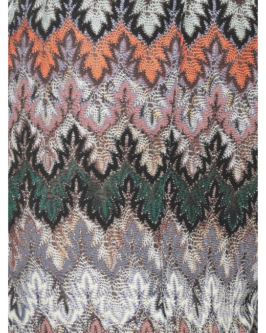 Missoni Gray Jersey Palazzo Trousers With Zig-Zag Motif