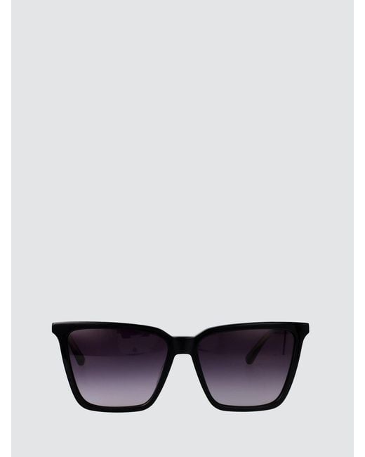 Calvin Klein White Acetate Cat-Eye Sunglasses With Logo