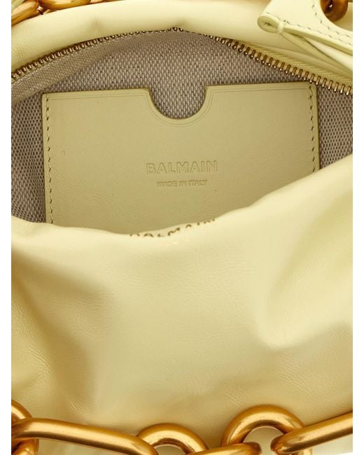 Balmain Metallic Sync Mini Leather Bag