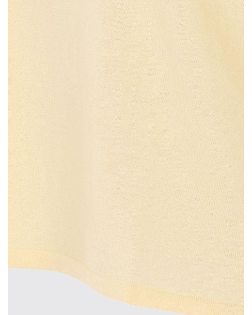 Lisa Yang Yellow Cropped Cotton Blend T-Shirt