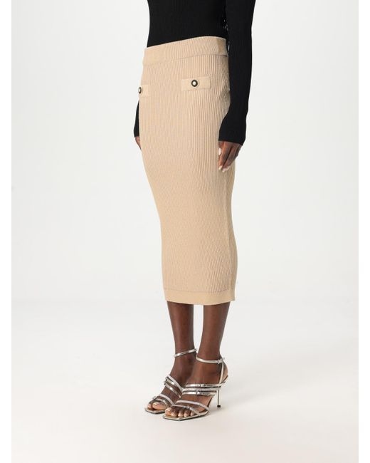 Falda Mujer Balmain de color Natural