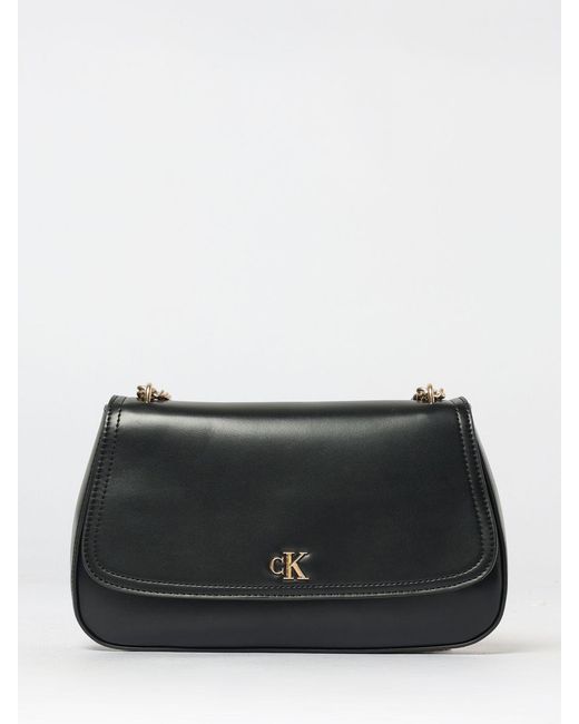 Calvin Klein Black Faux Leather Bag