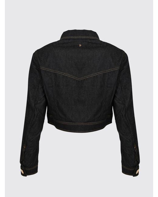 Dondup Black Crop Denim Jacket