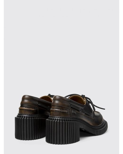 Camper White Pix London Aged Leather Loafers