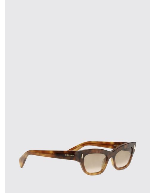 McQueen White Acetate Sunglasses