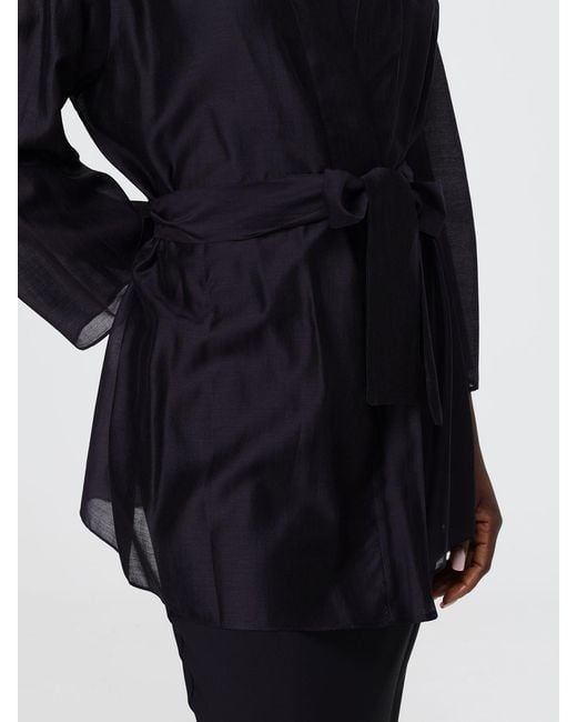 Hanita Blue Tulle Robe Blazer