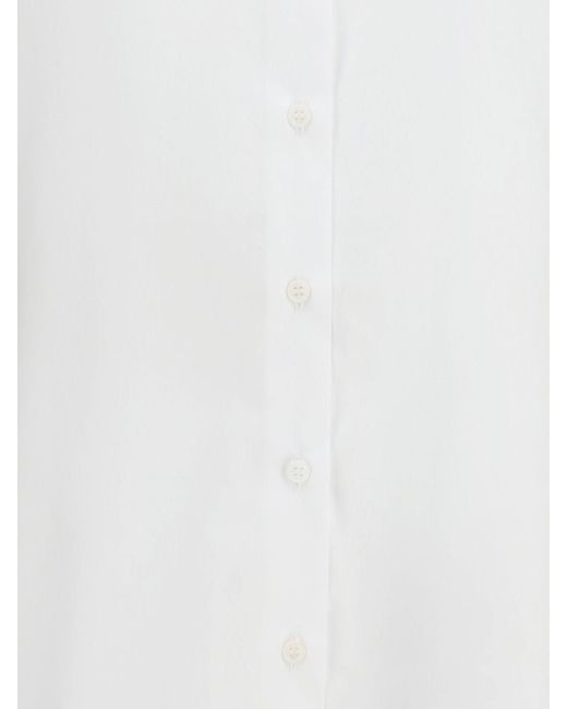 Ermanno Scervino White Classic Cotton Poplin Shirt