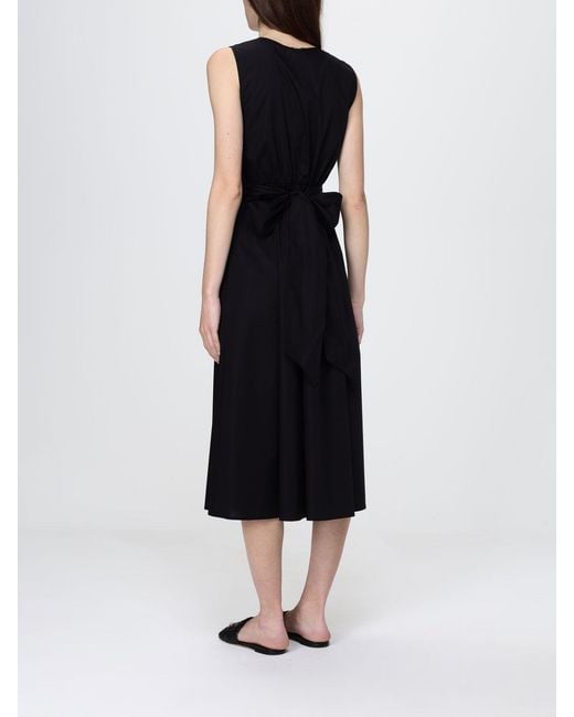 Twinset Black Stretch Cotton Shirtdress