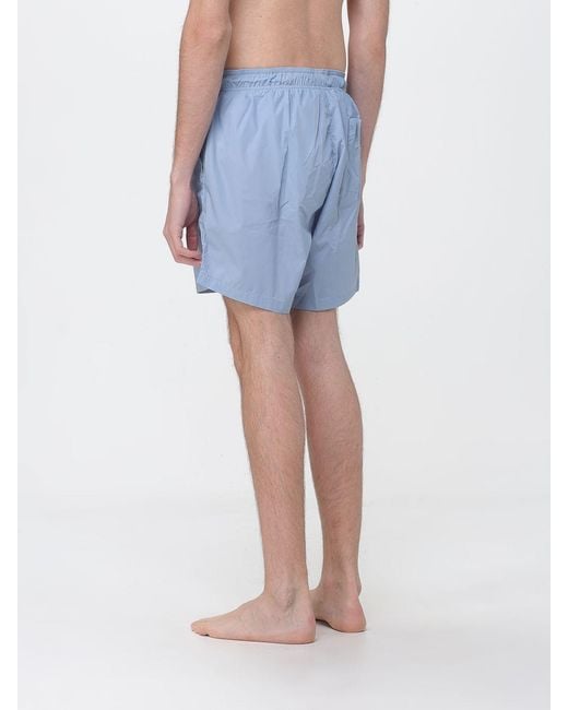 HUGO Blue Polyester Boxer Swim Trunks for men