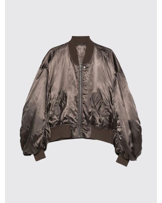Rick Owens Brown Technical Fabric Bomber Jacket