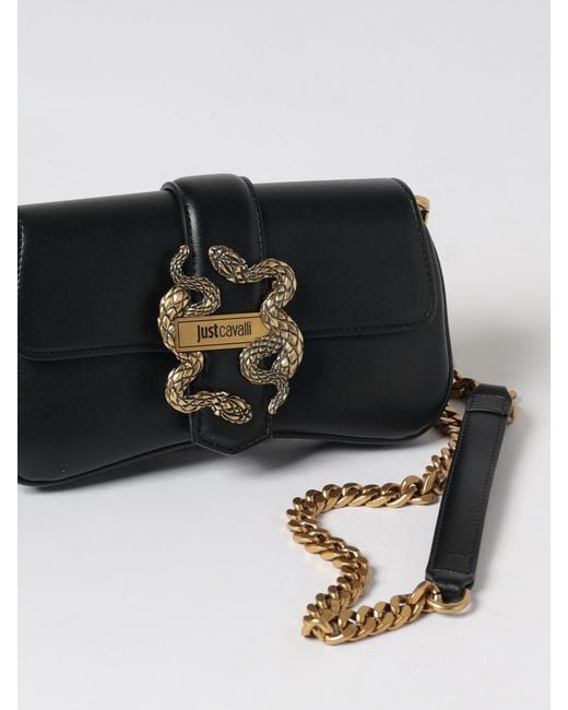 Just Cavalli Black Faux Leather Bag