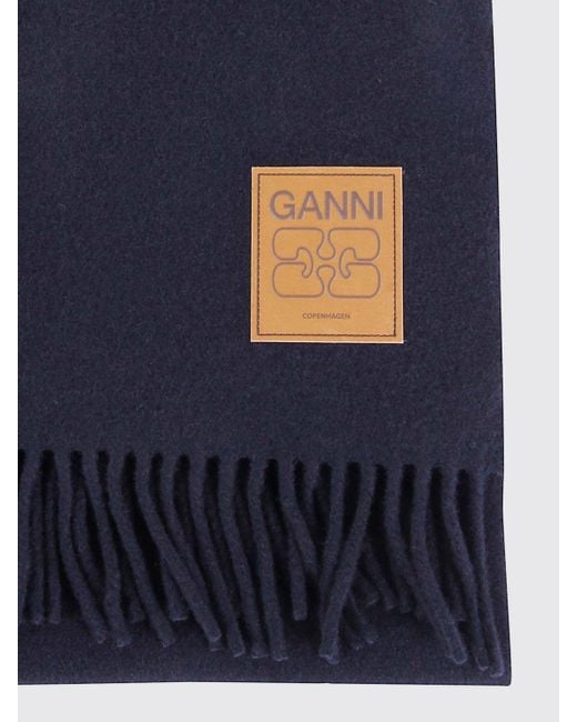 Ganni Blue Scarf