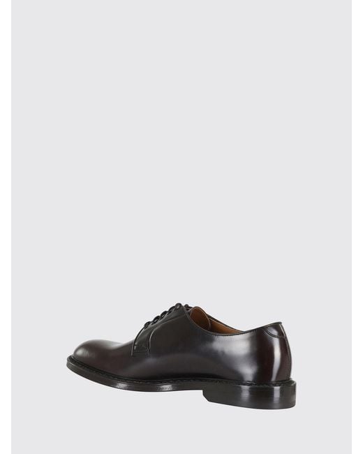 Doucal's White Brushed Leather Derby for men