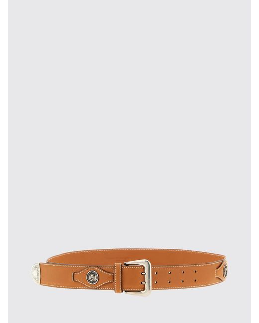 Ermanno Scervino Brown Leather Belt With Antiqued Coins