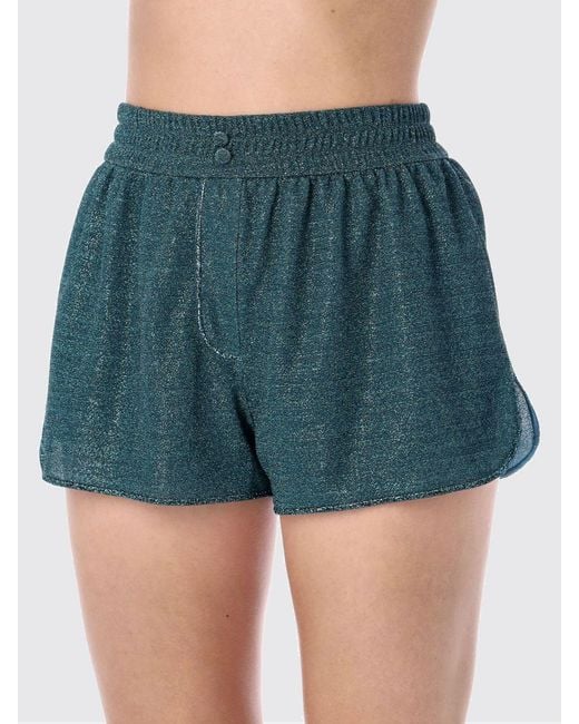 Oseree Blue Lurex Swim Shorts