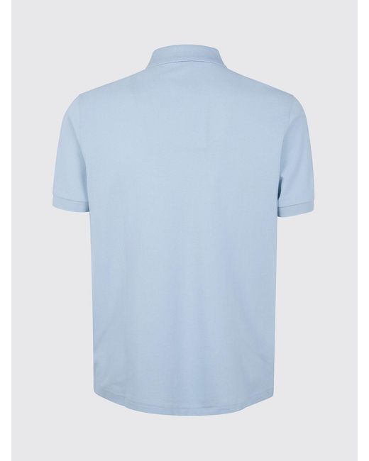 Fred Perry Blue Cotton Polo Shirt With Logo for men