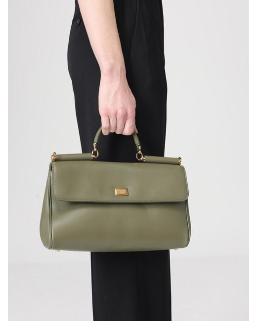 Dolce & Gabbana Green Dolce &Amp Gabbana My Sicily Plongé Leather Bag