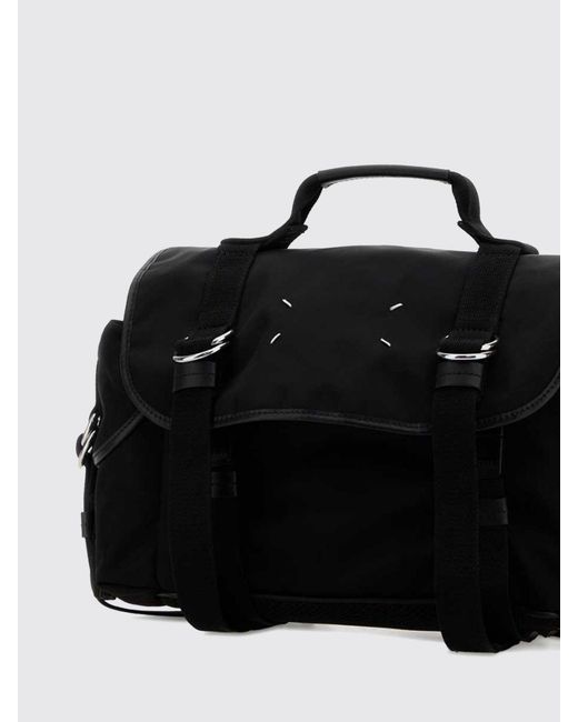Maison Margiela Black Nylon And Mesh Messenger Bag for men